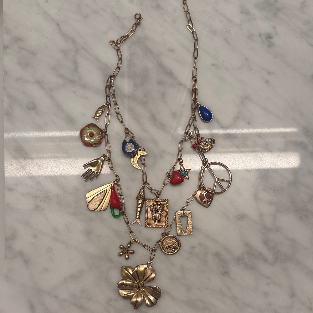 Free people maxamillion charm necklace